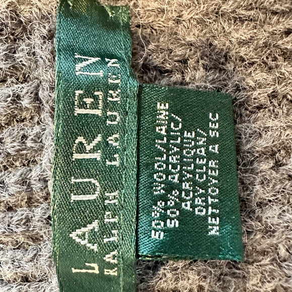 Lauren Wool Gray Poncho with Black Suede Trim OS Fits All - Picture 5 of 5